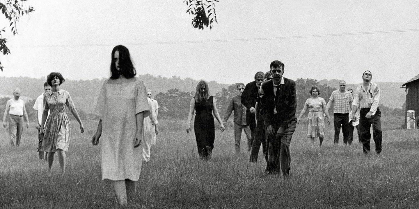 Un fotogramma dal film "La notte dei morti viventi"