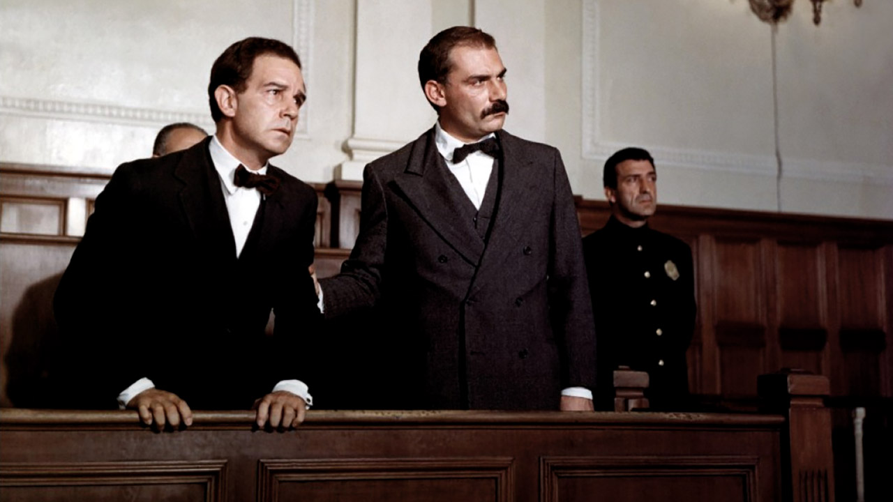 Un fotogramma dal film "Sacco e Vanzetti"